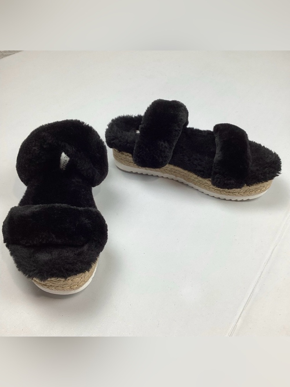 Steve Madden Katana Faux Fur Platform Slipper Size 8